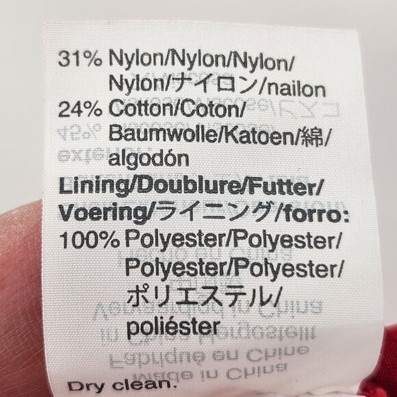 J. Crew Red Lace Floral Easy Skinny Pull On Ankle Pants Women's 00 - Picture 4 of 11